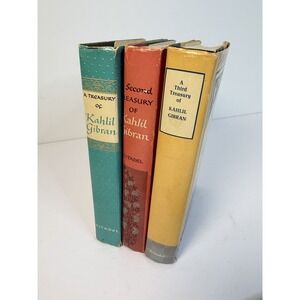 The Treasury of Kahlil Gibran 1962 3 Volume Lot Bundle Book Club Arabic Writings